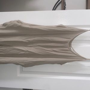 Beige wide leg jumpsuit. Never worn, smoke free home